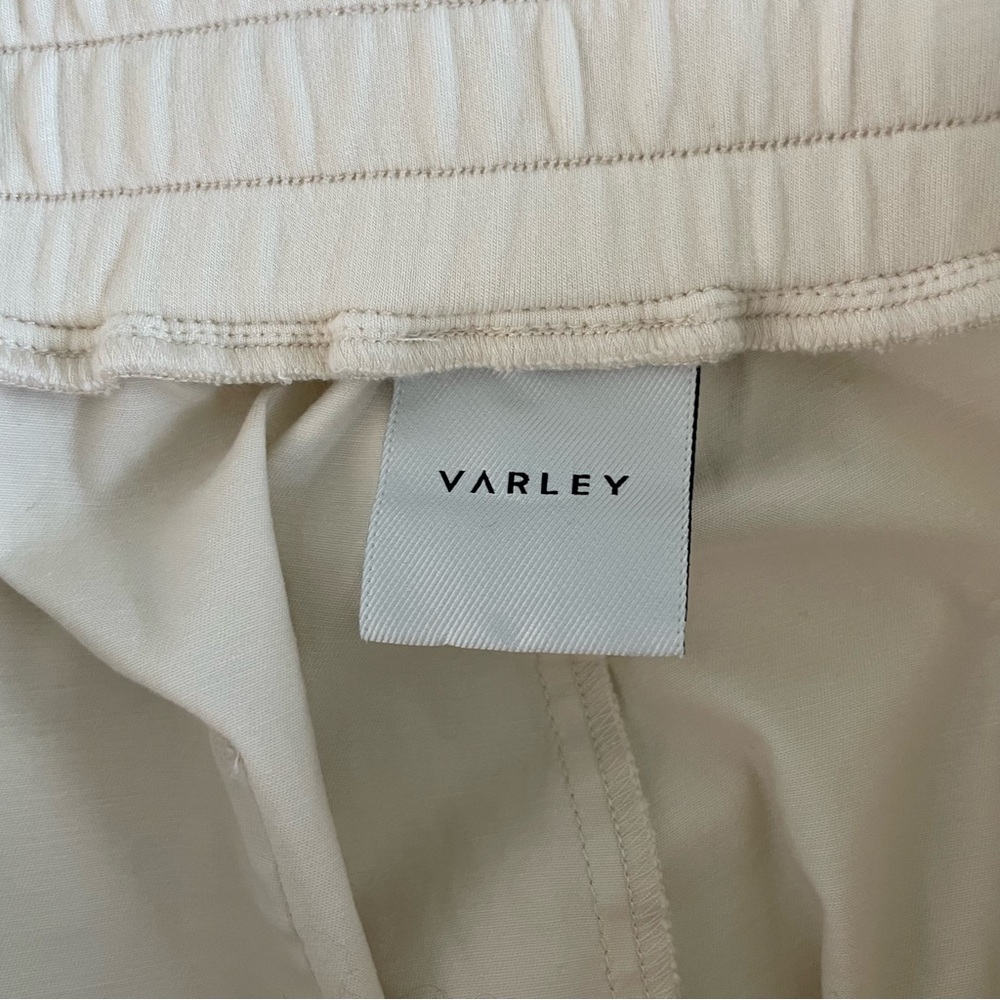 Varley Celita 27.5” Jogger Pants XL Soft Cotton Twill Ivory White Relaxed Fit - Picture 9 of 12
